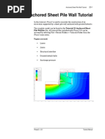 Tutorial 23 Anchored Sheet Pile Wall