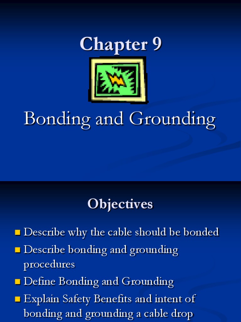 9.1 Bonding and Grounding | PDF | Coaxial Cable | Electrical Wiring