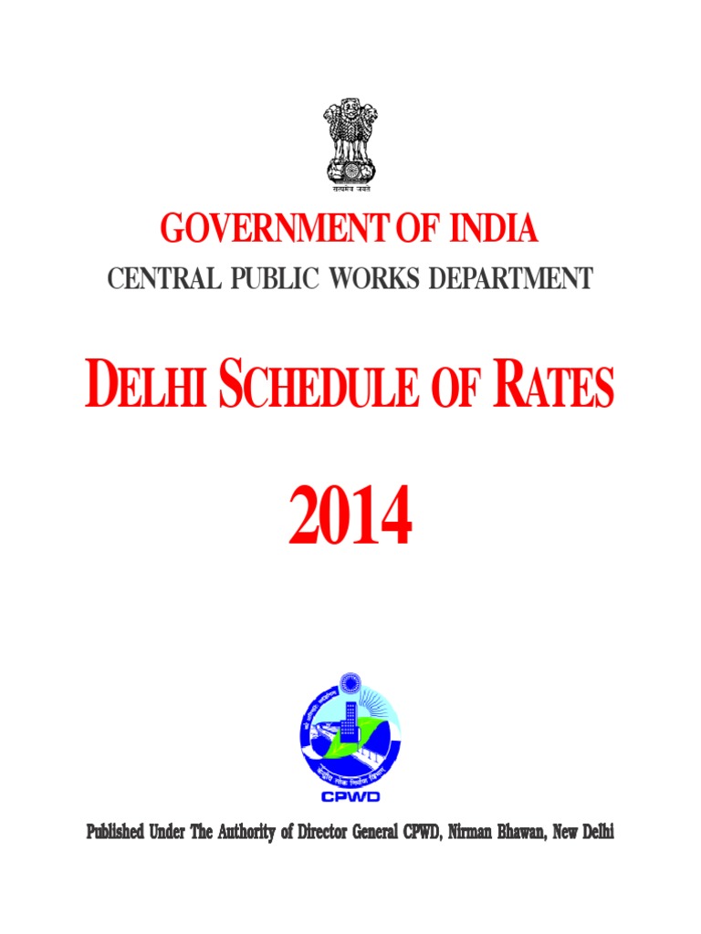 Delhi Schedule Of Rates Civil 2014 PDF Paint Materials
