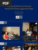 IMAGENS DA FINAL DO 23º CONCURSO NACIONAL DE POESIAS AUGUSTO DOS ANJOS