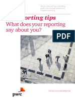 PWC 12 Reporting Tips