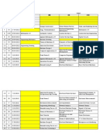 I Year Engineering Subjects and Dates Seminar