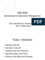 Class Introduction, Summary and Intro To Operations