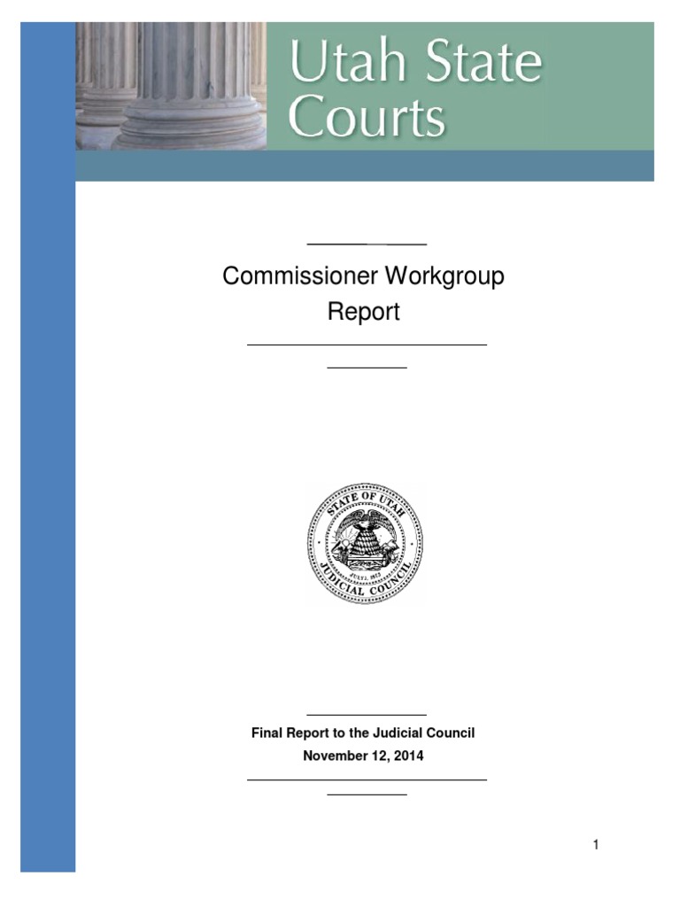 Utah District Court Commissioner Study Report 2014 PDF Contempt Of Court Legal Guardian
