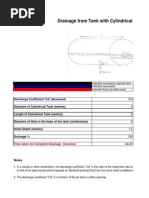 Drainage Calc Tank Cylindrical Cross Section