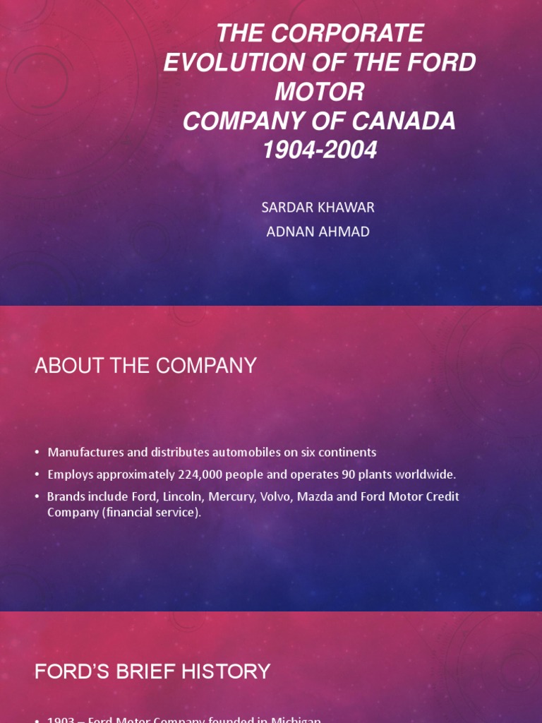 Ford Canada: 100 Years of Evolution | PDF | Ford Motor Company | Canada