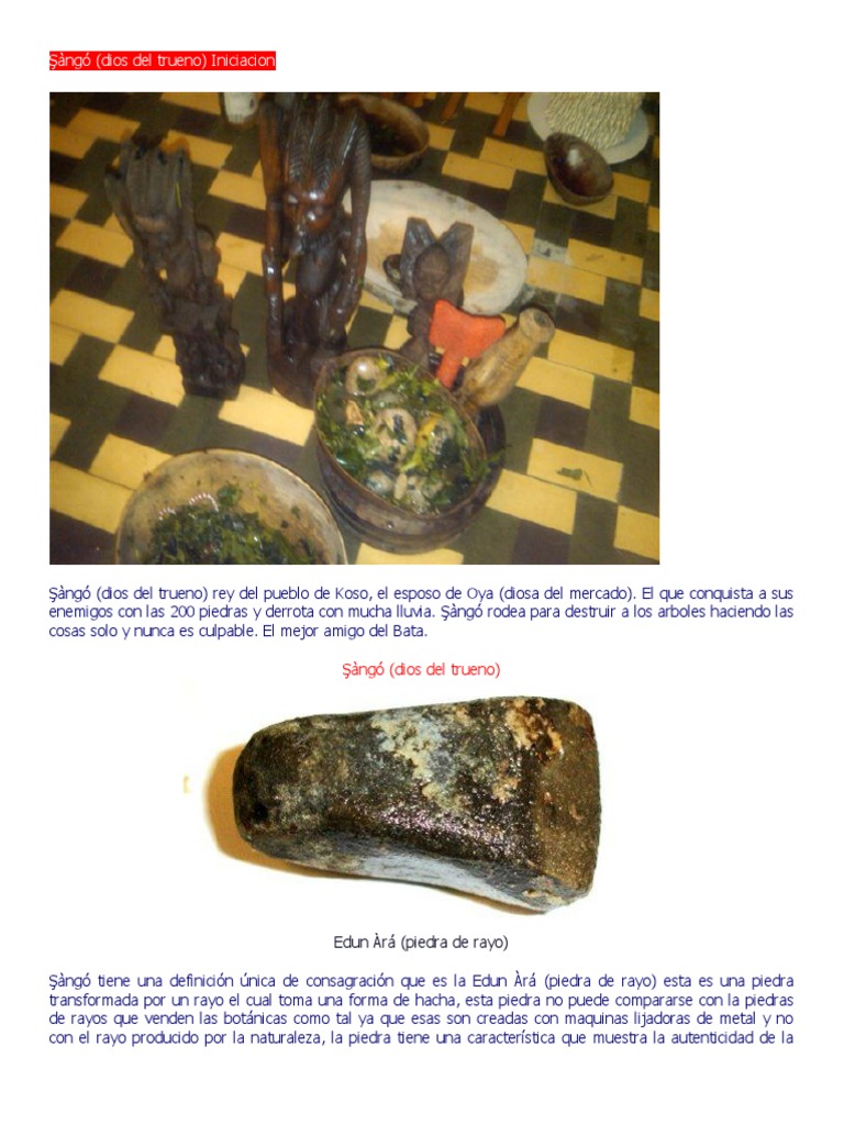 Iniciación a Şàngó, Dios del Trueno | PDF