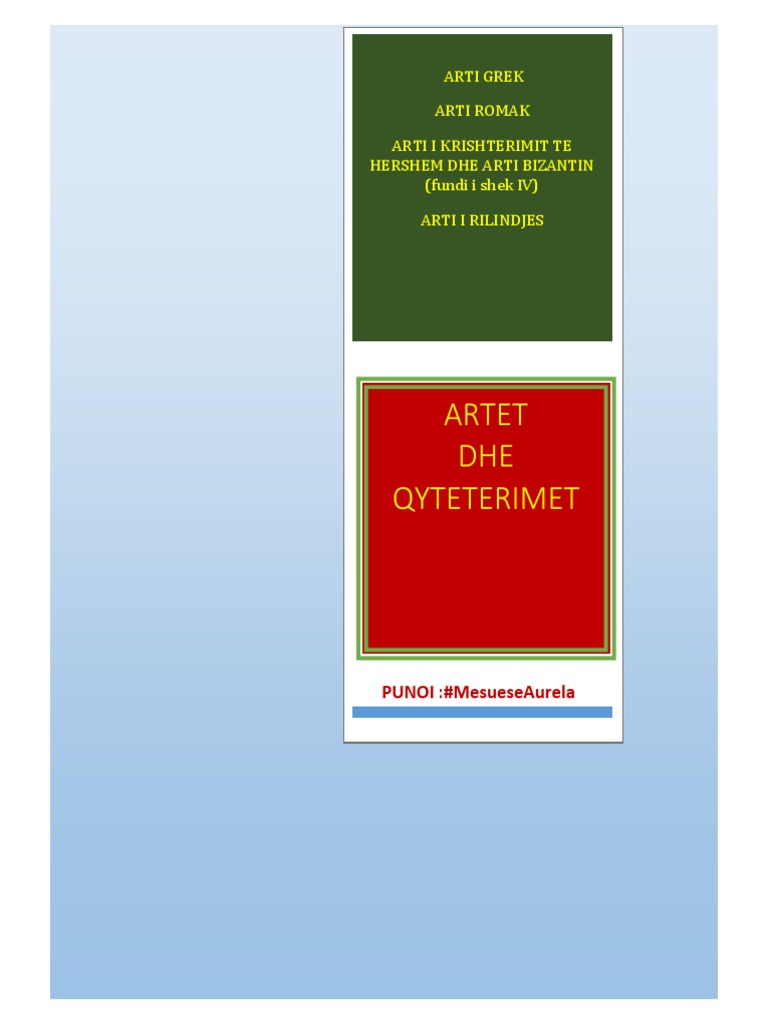 Histori Arti..... ARTET DHEQYTETERIMET | PDF