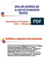 Ejemplos de Análisis de Sismos Con El Programa Nonlin