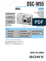 Sony Dsc-w55 Service Manual Level 2 Ver 1.4 2007.09 (9-852-160-35)