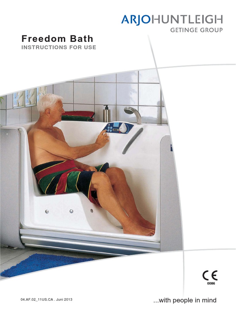 Arjo Freedom Bath Manual PDF Shower Mains Electricity