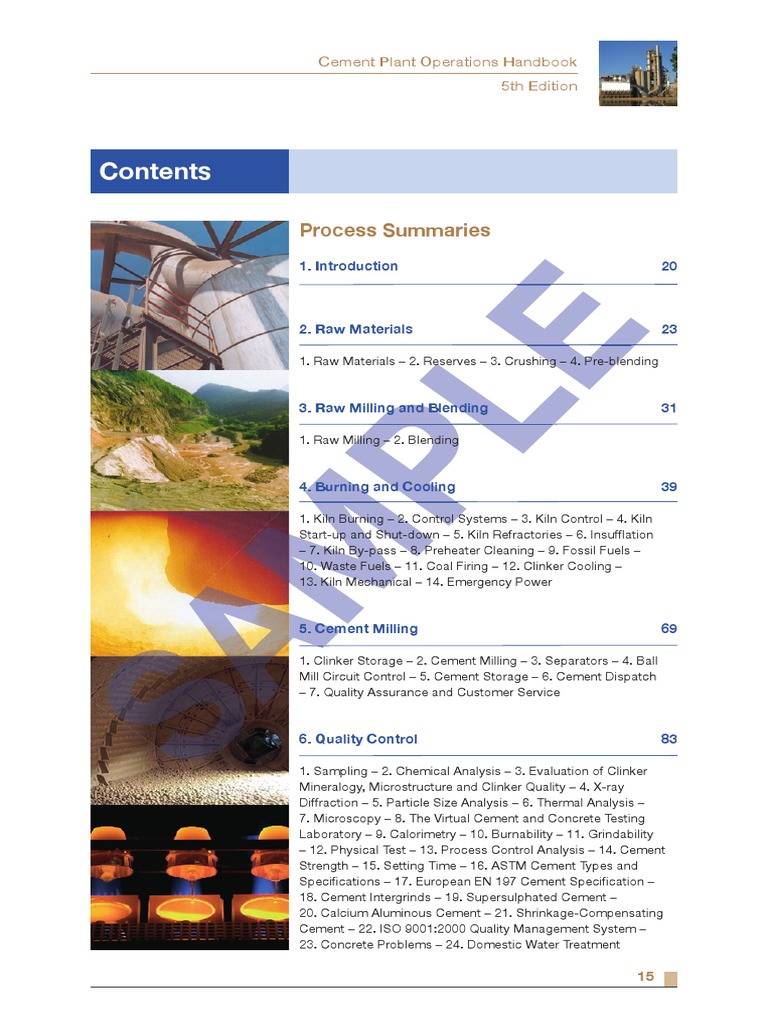 Cement Plant Operations Handbook | PDF | Cement | Building Engineering