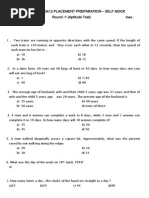 Self Mock - Round 1 (Aptitude) Questions - 24-11-2014