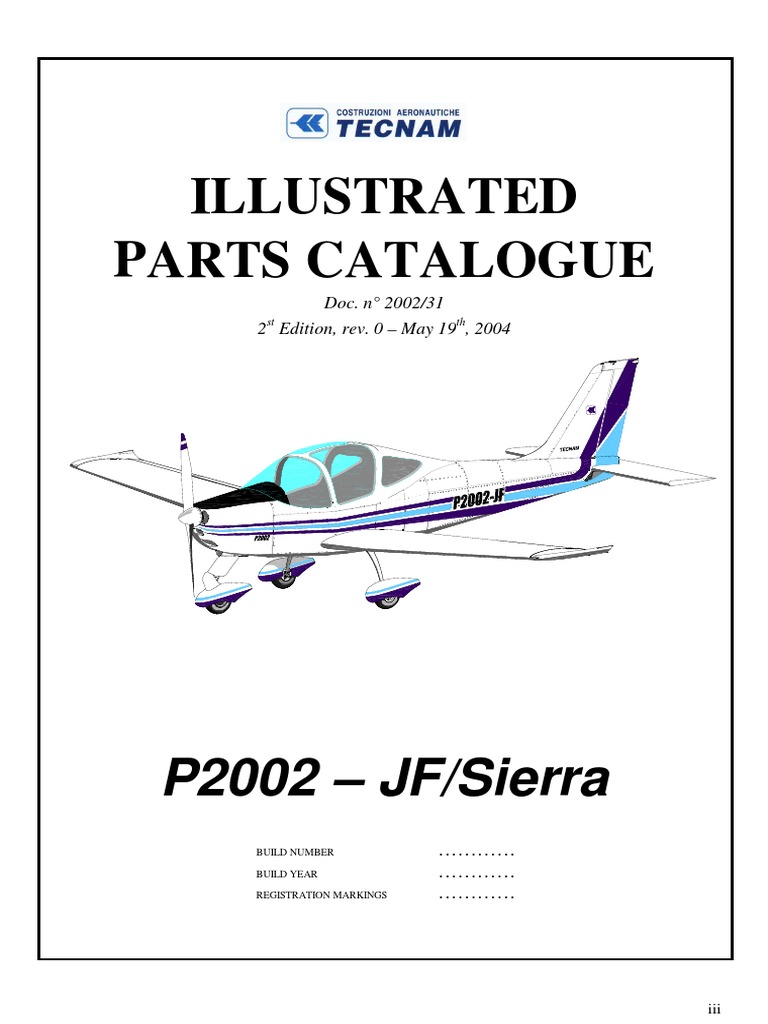 P2002-JF/Sierra Parts Catalog | PDF | Empennage | Flight Control
