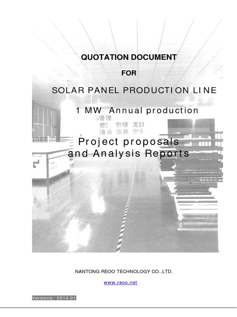 Solar Panel Production Line Quotation | PDF | Solar Panel | Soldering