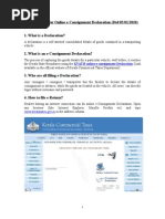 User Manual For Online E-Consignment Declaration (DTD 05/01/2010)