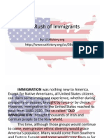 the rush of immigrants