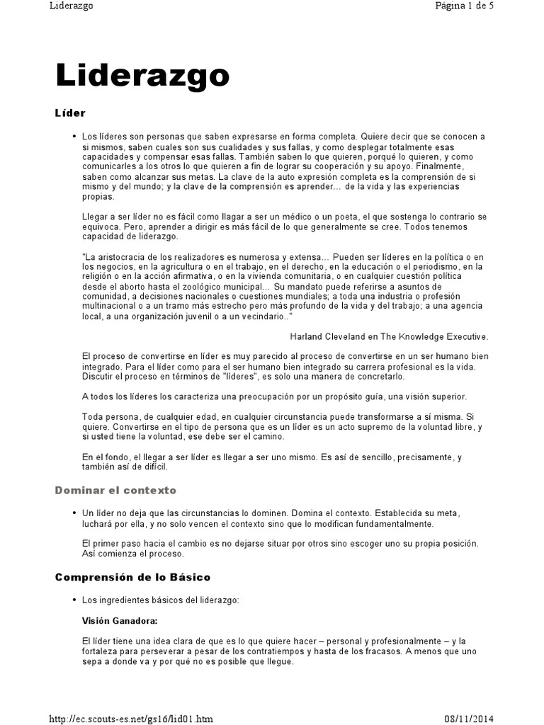 Claves del Liderazgo Efectivo | PDF | Liderazgo | Aprendizaje