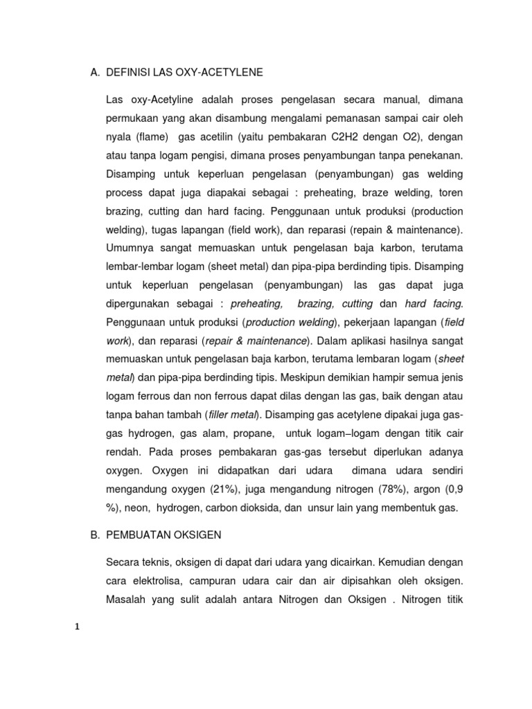 MAKALAH OXY ACAETYLIN WELDING LAS KARBIT MAKALAH OXY ACAETYLIN WELDING LAS KARBIT