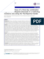 Declining in Efficacy of A Three-Day Combination Regimen of Mefloquine-Artesunate in A Multi-Drug Resistance Area Along The Thai-Myanmar Border
