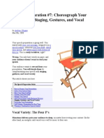 Choreograph Your Speech With Staging, Gestures, And Vocal Variety