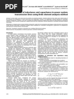 Calculation of Inductance and Capacitance in Power System Transmission Lines Using Finite Element Analysis Method