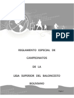 Reglamento Campeonatos Bolivia Basquet