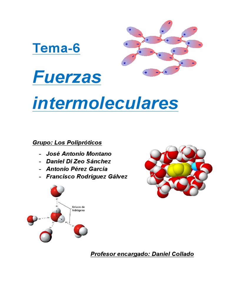 Fuerzas Intermoleculares Polaridad química Fuerza