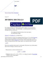 Dividing Decimals PDF