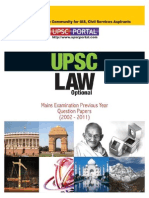 UPSC IAS Mains LAST 10 Year Papers Law Optional