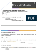 From Late ME To Modern English: Basic Processes