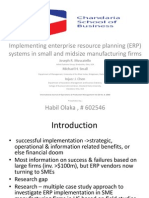 Journal Critique - Implementing ERP systems in SME manufacturing firms - J. Muscatello et al.