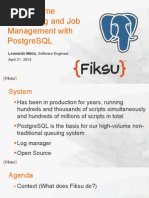 High Volume Scheduling and Job Management With PostgreSQL