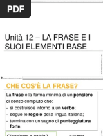 La Frase e I Suoi Elementi Base