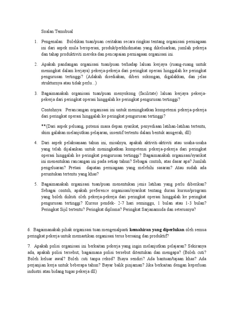 Soalan Temubual  PDF