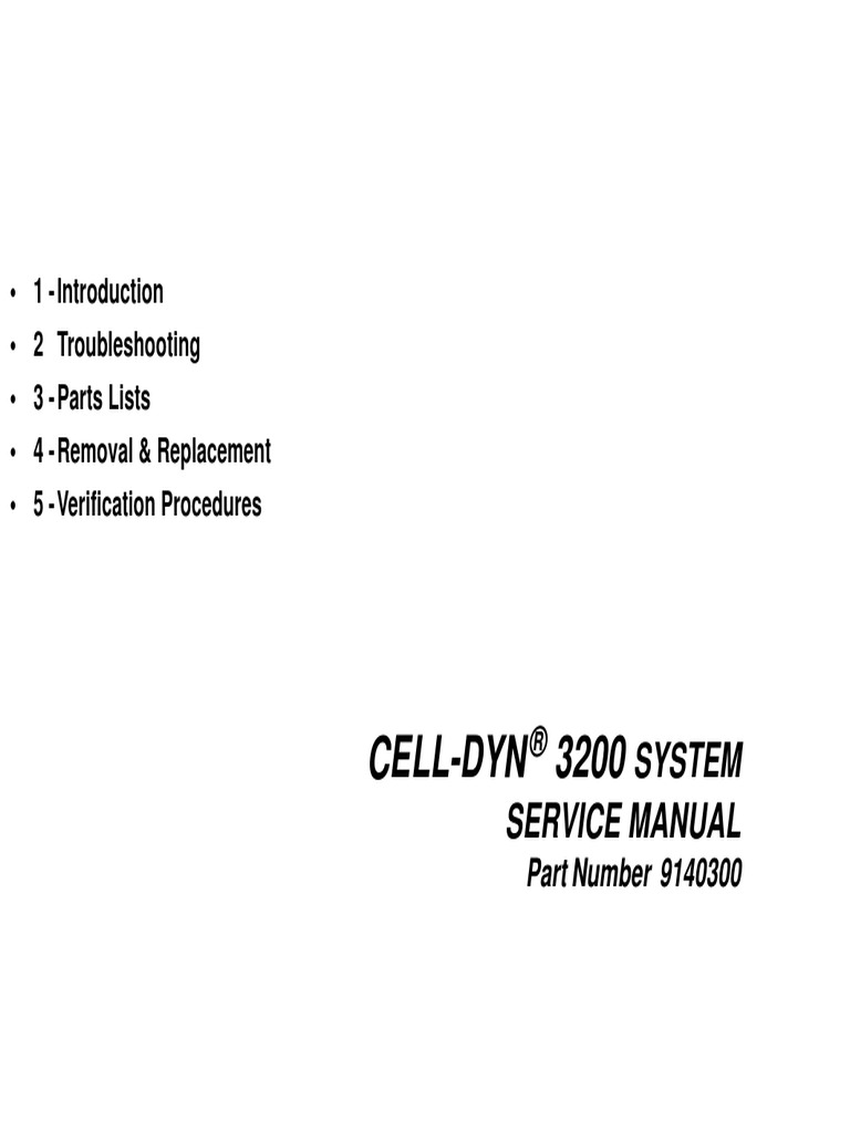 CD 3200 Service Manual | PDF | Leak | Valve