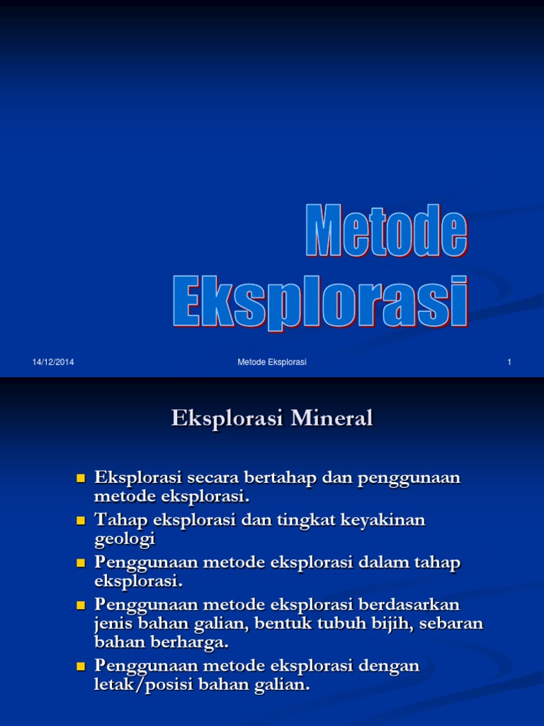 Metode Eksplorasi | PDF | Sains & Matematika