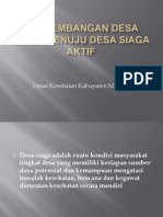 Pengembangan Desa Siaga Menuju Desa Siaga Aktif