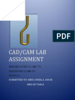 Cad/Cam Lab Assignment: SHOAIB JAVED (11-ME-17) M.HASNAIN (11-ME-25)