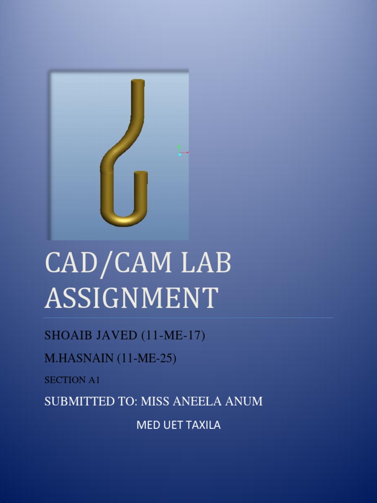 CAD/CAM Lab Assignment Guide | PDF