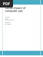 Social Impact of Computer On Society