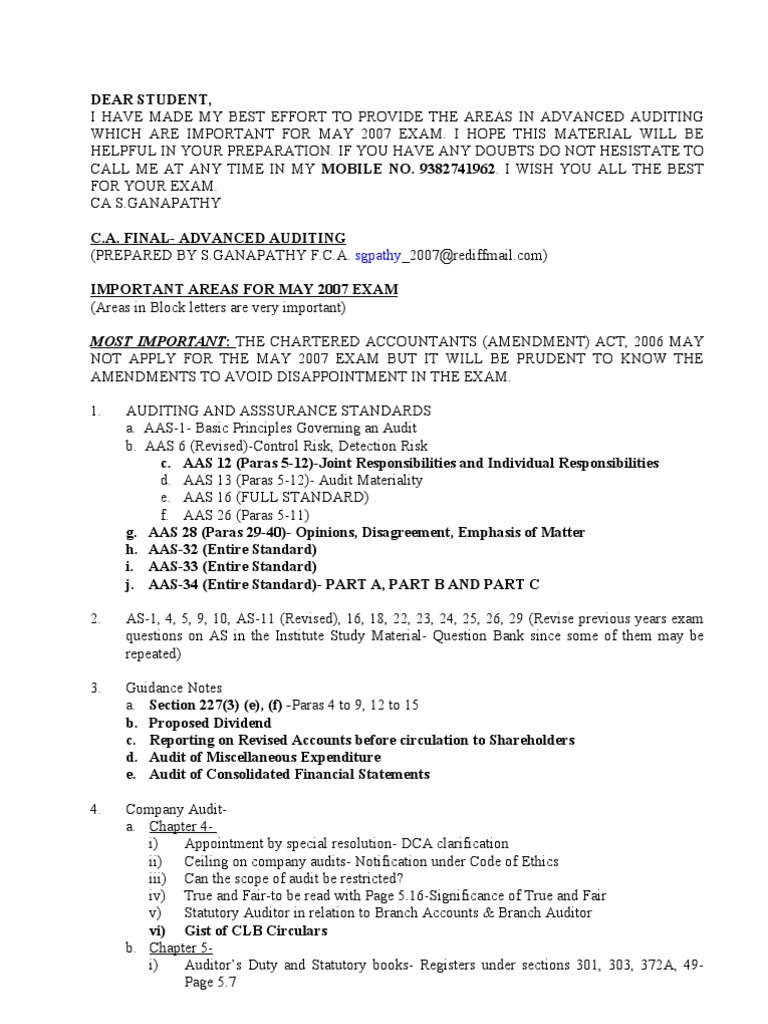 Most Important The Chartered Accountants (Amendment) Act, 2006 May