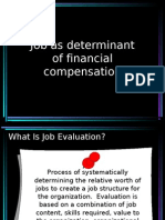 Job As Determinant of Financial Compensation