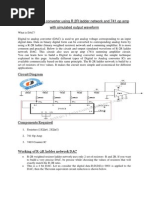 Digital To Analog Converter Using R 2R Ladder Network and 741 Op Amp