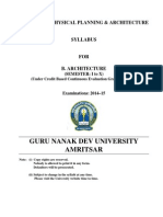 Syllabus B.Arch GNDU