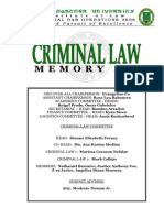 Criminal Law Memory Aid