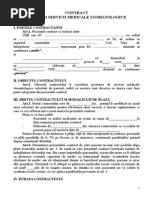 Contract Prestari Servicii Medicale Stomatologice - Delia