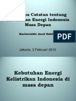 Kebutuhan Energi Listrik