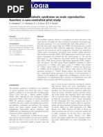 Effect of the Metabolic Syndrome on Male Reproductive Function a Case-controlled Pilot Study