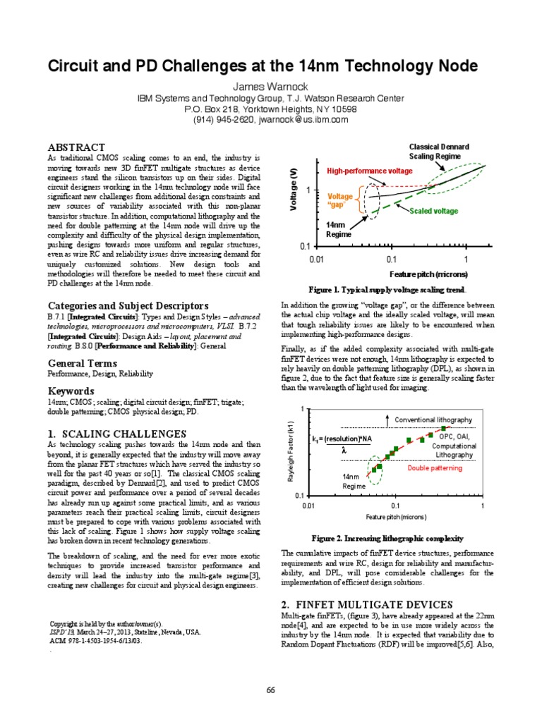 Circuit and PD Challenges at The 14nm Technology Node | PDF ...